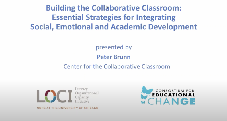 Social Emotional Learning Webinar: Building the Collaborative Classroom with Peter Brunn